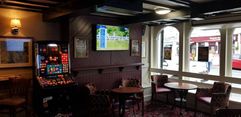 project management on a pub including bar interior